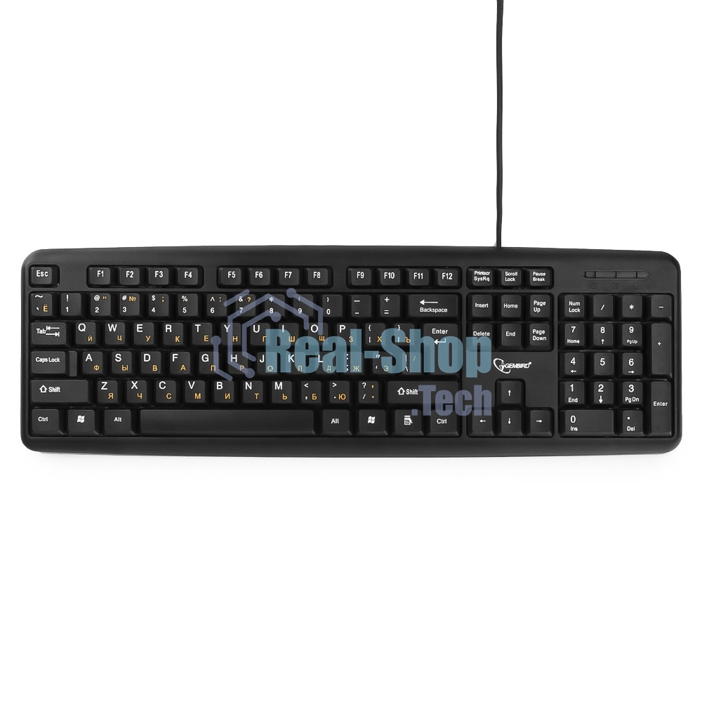 Клавиатура проводная Gembird KB-8320UXL-BL, USB, черный
