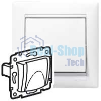 Valena Classic DIY Розетка 2К+З, 10/16А 230/250В немецкий стандарт, с крышкой, Белый