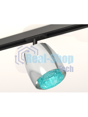 Светильник Ambrella light XT1143010 PSL/BL/SBK серебро полированное/голубой/черный песок MR16 GU5.3 (A2537, C1143, N7194)
