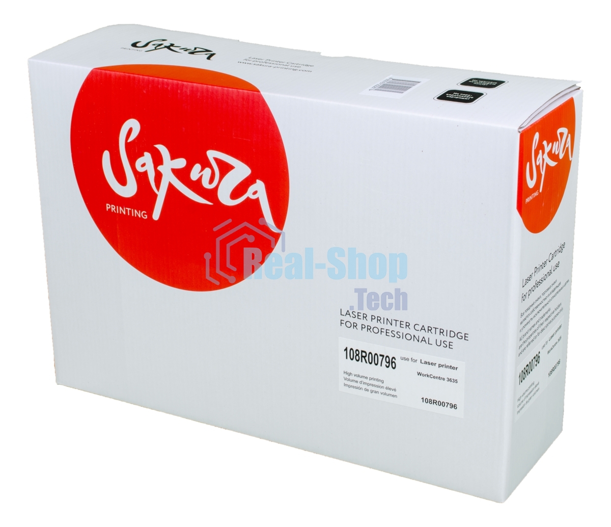 Картридж лазерный Sakura 108R00796 для Xerox P3635, черный, 10000 к.