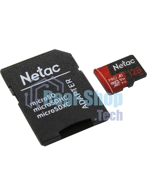 Флеш карта MicroSD card Netac P500 Extreme Pro 128Gb, retail version w/SD adapter