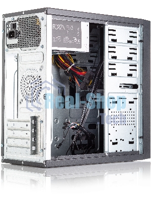 Компьютерный корпус с блоком питания 450Вт. Сase Forza mATX, 450W, 2xUSB 3.0, Black, w/o FAN, 12 см fan PSU, power cord