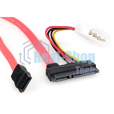 Кабель Combo SATA Cablexpert CC-SATA-C1-N, Molex 4pin(M)+Sata 7pin(M)/Sata 15pin+7pin(F), медн.проводник, пакет