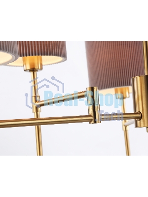 Люстра Ambrella light LH72381/6 BS/GR латунь/серый E14*6 max 40W D690*705