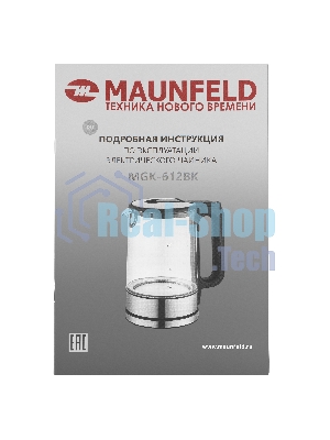 Чайник электрический Maunfeld MGK-612BK, 1.7л, стекло/металл