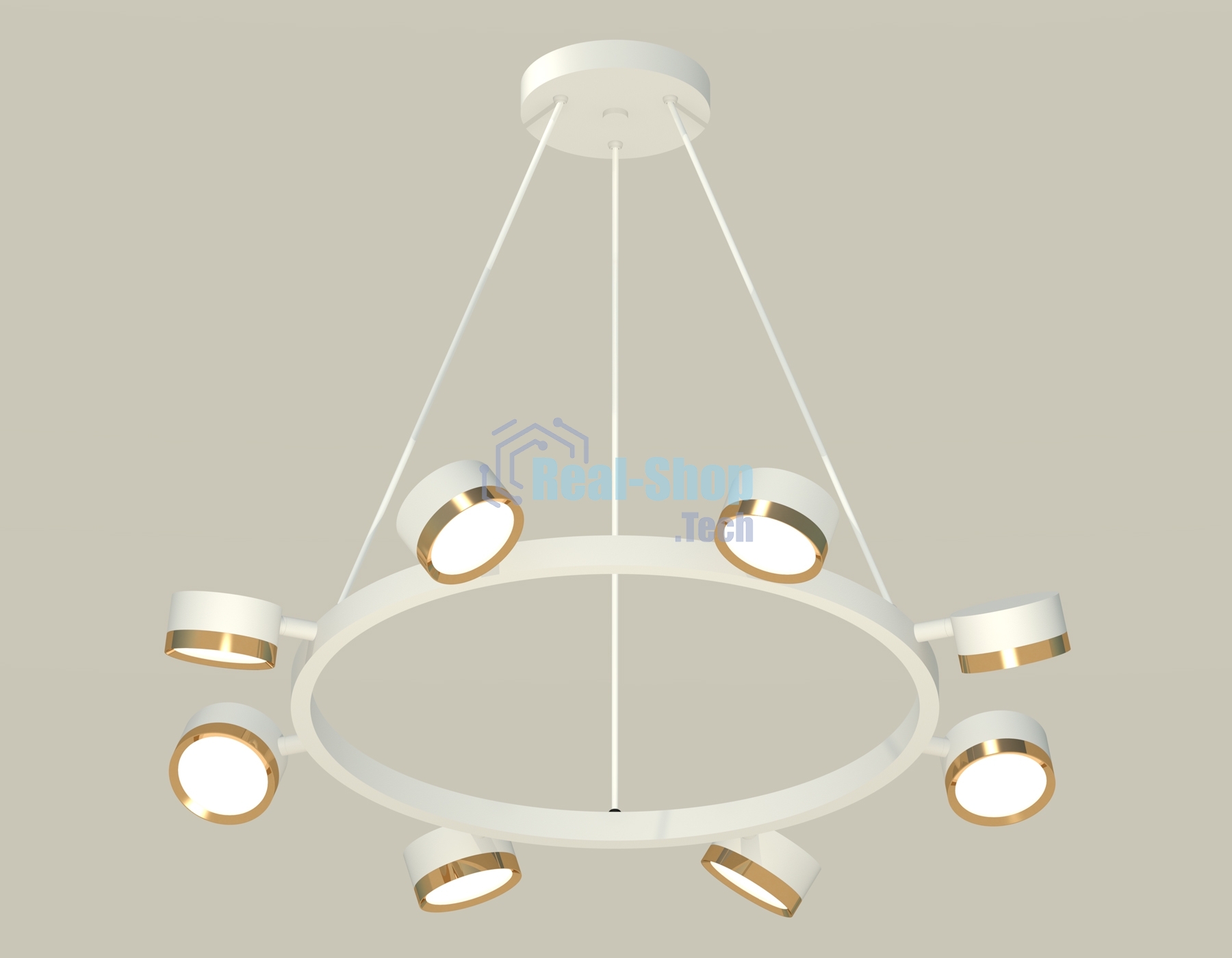 Светильник Ambrella light XB9195152/8 SWH/PYG белый песок/золото желтое полированное GX53 (C9195, N8124)