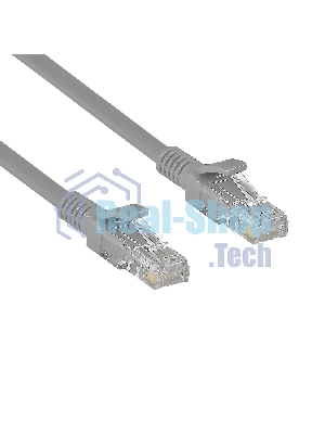 Патч-корд ExeGate UTP-RJ45-RJ45-5e-CU-2M-GY, UTP, cat.5e, 2м, медь, серый