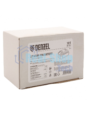 Батарея аккумуляторная Denzel IB-18-4.0, Li-Ion, 18 В, 4,0 А·ч