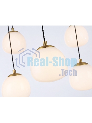 Светильник Ambrella light LH51001/6+3 SGD/BK/FR золотой песок/черный /белый матовый G9*9 max 28W D750*700