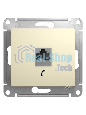 Механизм розетки телеф. 1-м СП Glossa RJ11 беж. SchE GSL000281T