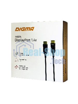 Кабель аудио-видео Digma 1.4v AOC DisplayPort (m)/DisplayPort (m) 10м. позолоченные контакты черный (BHP DP 1.4-10)