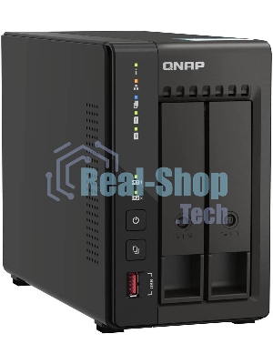 SMB QNAP TS-253E-8G NAS, 2-tray w/o HDD. 2xHDMI-port. 4-core Celeron J6412 2-2.6 GHz, 8Gb DDR, 2x2.5Gb LAN, 2 x M.2 2280 PCIe Gen 3 x2, 2x USB 3.2 Gen 2 (10Gbps) Port, 2x USB 2.0 port