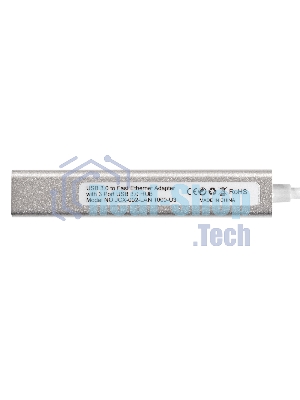 Кабель-адаптер ExeGate EXE-77U3T-45 (USB3.0 --> 3xUSB3.0 + 1xRJ45 UTP 1000Mbps RLT8153)