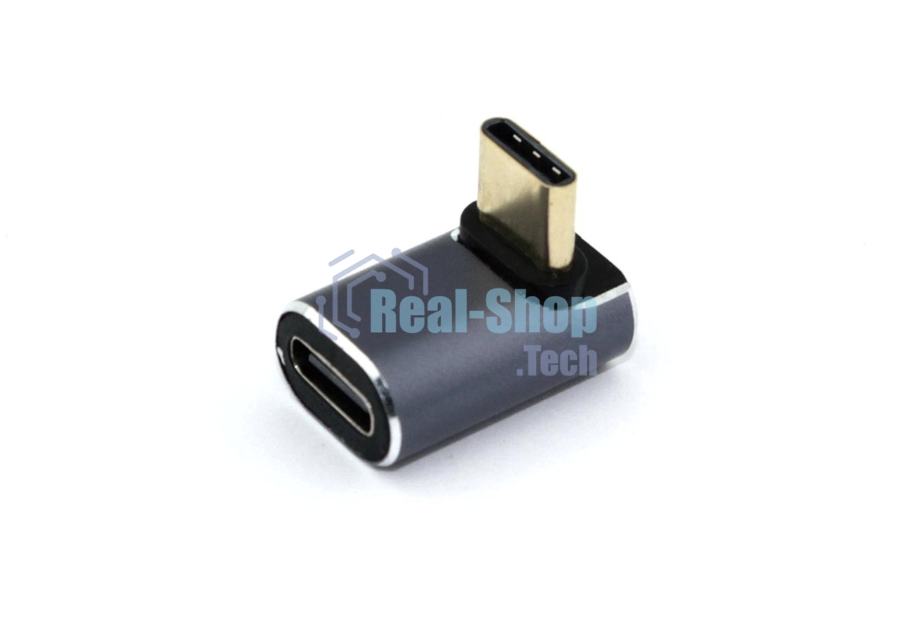 Переходник USB 4 Type-C мама-папа угловой тип 3