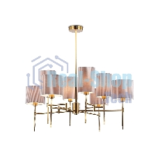 Люстра Ambrella light LH72383/8 BS/GR латунь/серый E14*8 max 40W D810*705