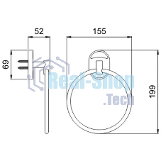 Полотенцедержатель кольцо Potato Genius P2904
