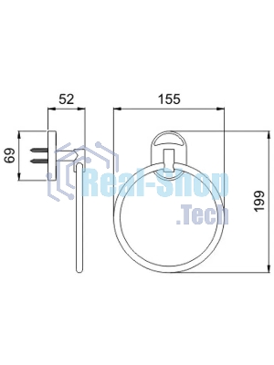 Полотенцедержатель кольцо Potato Genius P2904