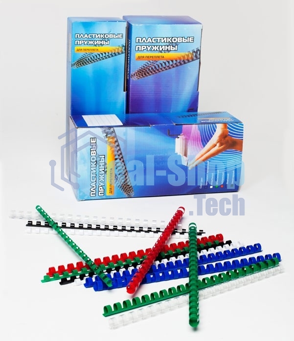 Пружины для переплета пластиковые Office Kit 45 мм (на 341-410 листов) белый (50 шт) (BP2121)