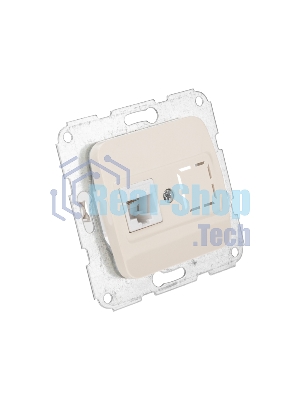 Розетка компьютерная Kranz DEA RJ45 с/у мех. бежевый