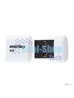 Флешка USB SmartBuy LARA White (SB4GbLara-W), 4Gb, USB 2.0, R/W 15/5, белый