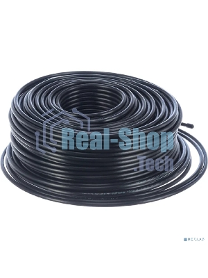 Кабель коаксиальный Rexant RG-6U+Cu, 75 Ом, Cu/Al/Cu, 64%, бухта 100 м, черный OUTDOOR