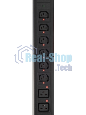 Блок распределения питания Powercom PDU-32AVMS24-18C3-6C9-3P верт.размещ. 18xC13 6xC19 с сетевым мониторингом 3x32A EN 60309 2м