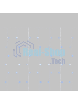 Гирлянда светодиодная Занавес 3х2м 264 LED СИНИЙ прозрачный ПВХ IP44 эффект мерцания 22 нити 12 LED/нить NEON-NIGHT