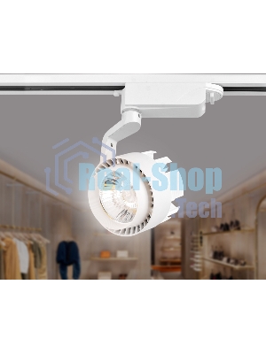 Трековый однофазный светодиодный светильник Ambrella light GL6104 WH белый LED 20W 4200K 24°