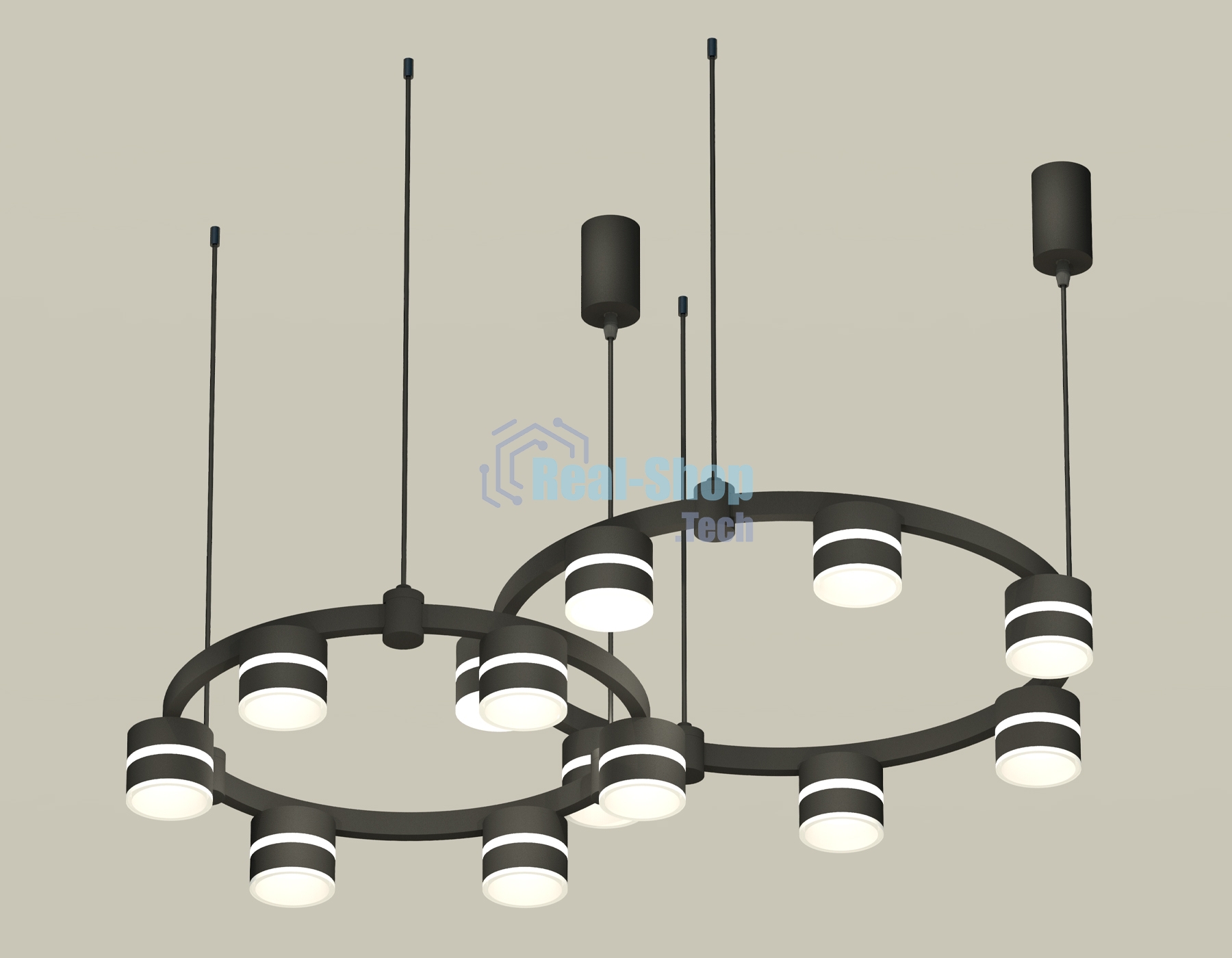 Светильник Ambrella light XR92091001/13 SBK/FR черный песок/белый матовый GX53 (A9209, C9238, C9232, N8445)