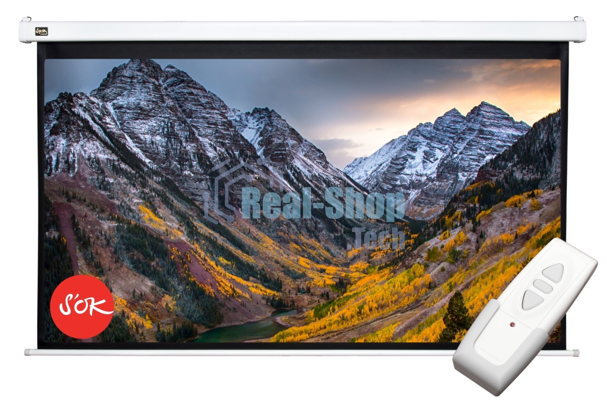 Экран Sakura Pro 186x105см Motoscreen 16:9 настенно-потолочный (моторизованный) 84' фибергласс