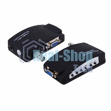 Конвертер Rexant BNC\RCA + S-video на VGA (в комплекте переходник гн. BNC – шт. RCA)