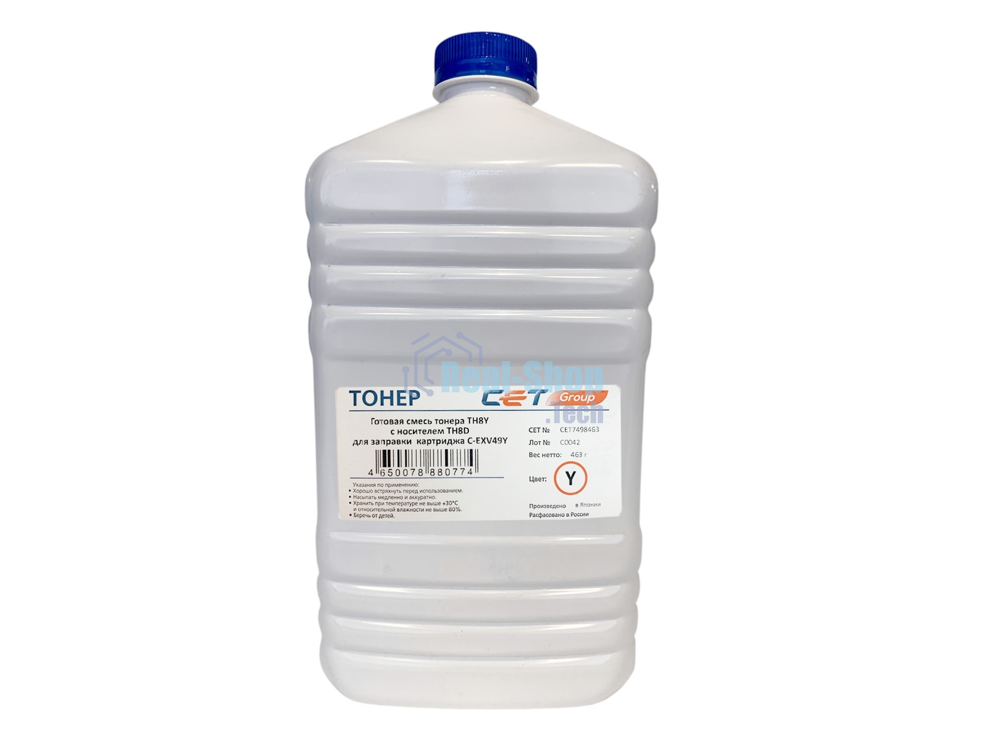 Тонер CET TF8Y/TF8D желтый бутылка 463гр. (в компл.:девелопер) для принтера Canon C3325i/3330i/3320