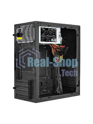Компьютерный корпус Minitower ExeGate BAA-308MUC-UNS450 (mATX, БП UNS450 с вент. 12см, 1хUSB+1хUSB 3.0+1хTypeC, HD Audio, черный)