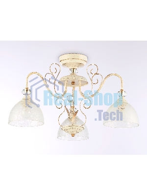 Светильник Ambrella light TR3055/3 BG/GD/FR бежевый/золото/белый матовый E27/3 max 40W D600*380