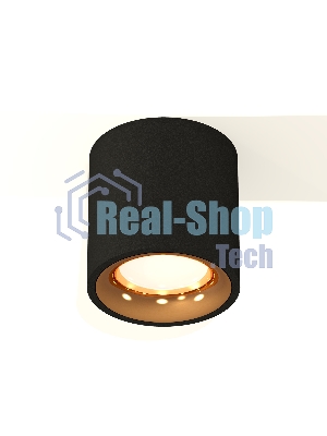 Светильник Ambrella Light XS7532024 SBK/PYG черный песок/золото желтое полированное MR16 GU5.3 (C7532, N7014)