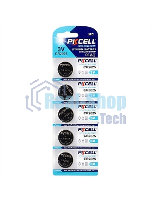 Литиевый элемент питания PKCELL CR2025-5B тип - CR2025 5 шт в блистере