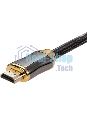 Кабель HDMI 19M/M,ver. 2.1, 8K@60 Hz 3m метал разъемы, нейлоновая оплетка Telecom TCG300-3M