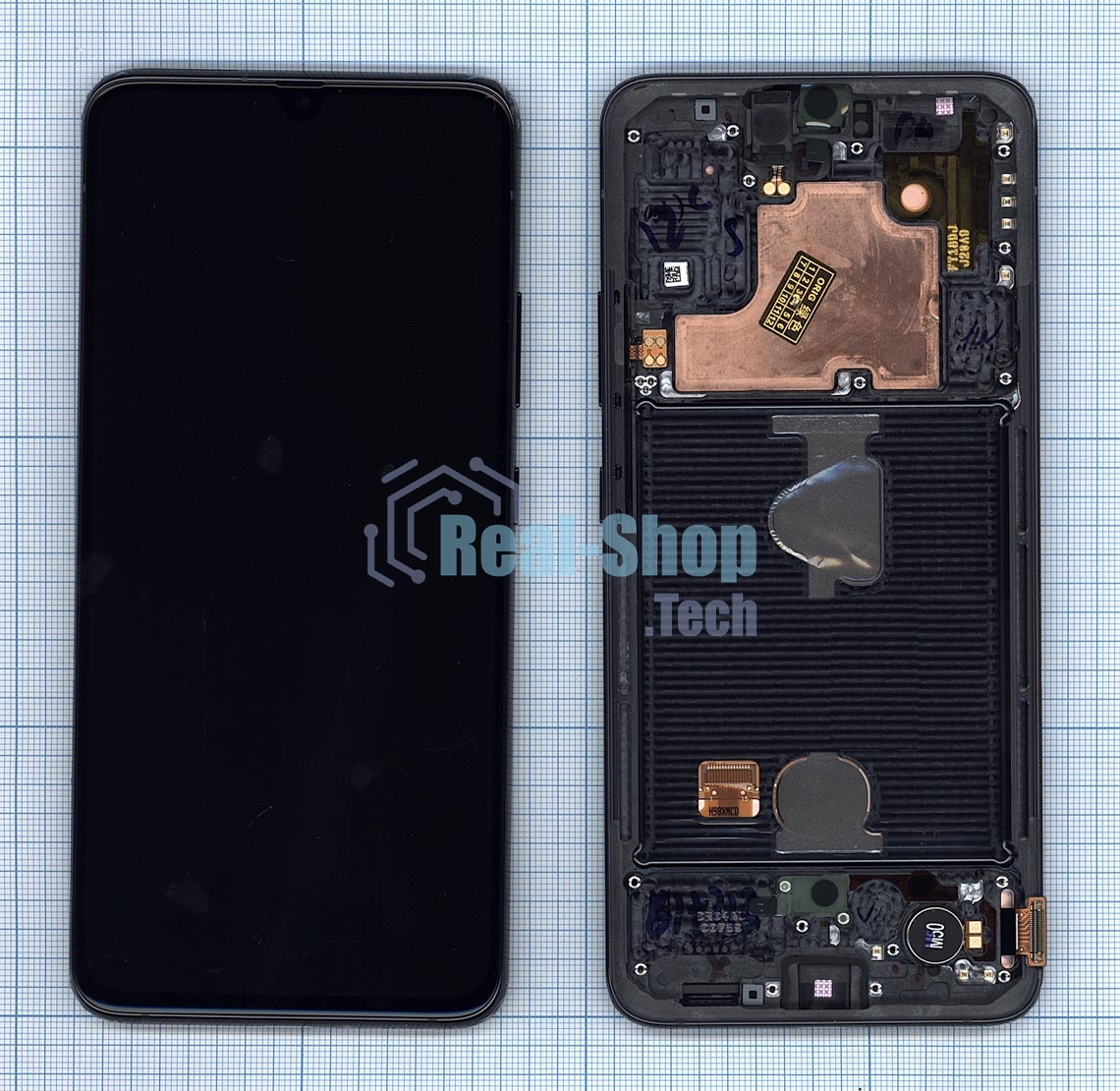 Дисплей для Samsung Galaxy A90 SM-A908F 5G черный с рамкой