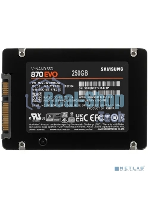 Накопитель SSD Samsung 870 EVO, 250Gb, SATA III, 2.5