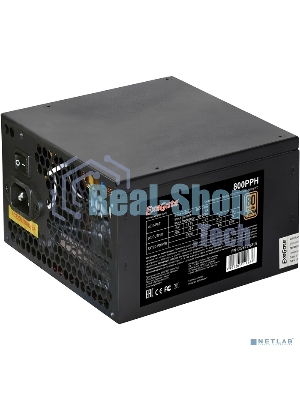 Блок питания ExeGate 800PPH (EX282156RUS), 800Вт, 80 PLUS Bronze, 120мм, черный