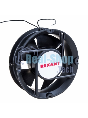 Вентилятор для корпуса Rexant RХ 172x163x51HBL 220VAC черный, 172 x 163 мм, 2500 об/мин, 53 дБ, 2 pin