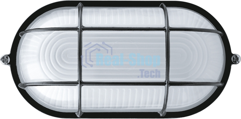 Светильник Navigator ЛОН NBL-O2-60-E27/BL 1х60Вт E27 IP54 (аналог НПБ 1402 черный овал с решеткой 60Вт)