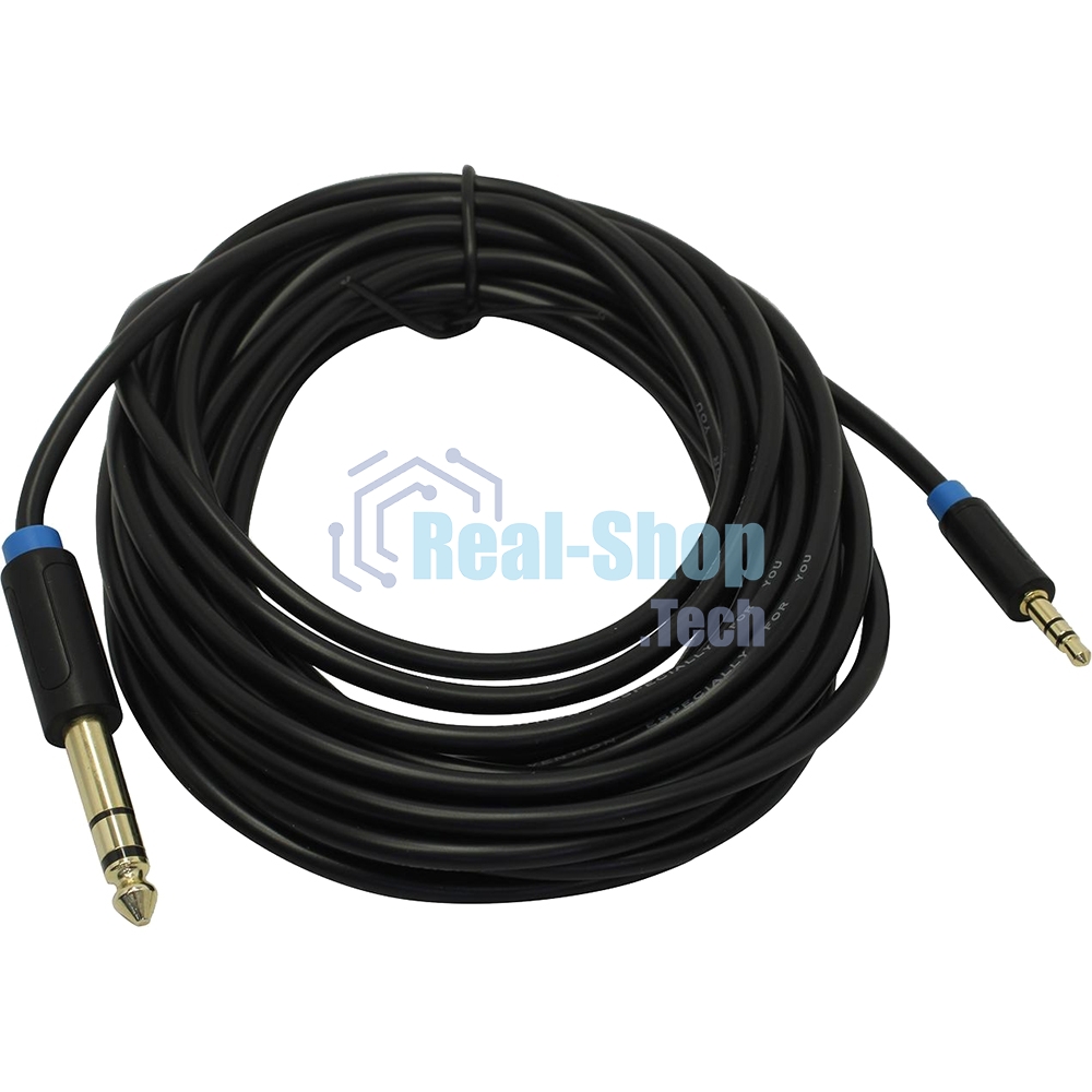 Кабель Vention аудио Jack 6,5 мм M/3,5 M - 5 м