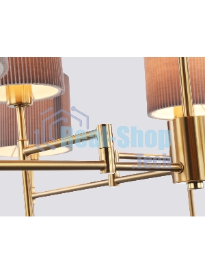 Люстра Ambrella light LH72383/8 BS/GR латунь/серый E14*8 max 40W D810*705