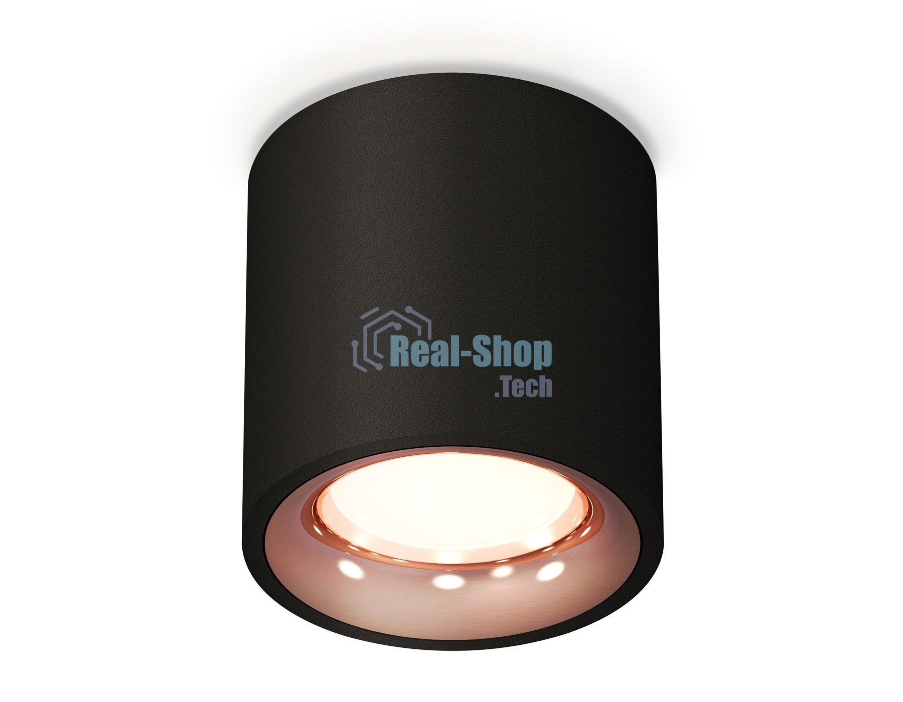 Светильник Ambrella Light XS7532025 SBK/PPG черный песок/золото розовое полированное MR16 GU5.3 (C7532, N7015)