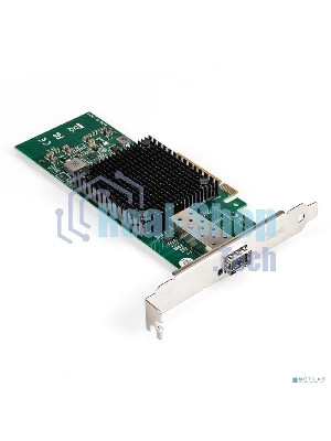 Сетевой адаптер ExeGate EXE-X520-DA1 (PCI-E x8 v3.0, порты 1xSFP+ 10Gb/s (10/5/2.5/1Gb/s, 100Mb/s), Server NIC Intel Chipset JL82599EN)