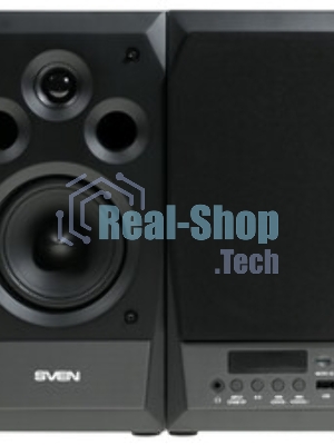 Акустическая система 2.0 SVEN MC-10, чёрный, мощность 2x25Вт (RMS), FM-тюнер, USB/microSD, дисплей, пульт ДУ, Bluetooth SVEN MC-10, чёрный, акустическая система 2.0, мощность 2x25Вт (RMS), FM-тюнер, USB/microSD, дисплей, пульт ДУ, Bluetooth