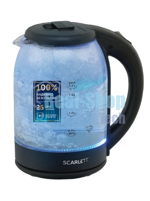 Чайник электрический Scarlett SC-EK27G90 черный Мощность, Вт: 1800; Объем, л: 1.7