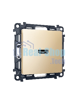 Комплект механизма розетки HDMI 2.0 ALFA Шампань 40V/500mA 2.0GHz 5-18Gbit/s QUANT (AP6140, VM222) MA614010