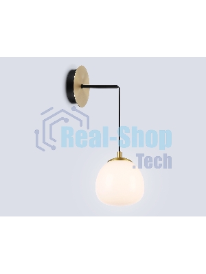 Настенный светильник Ambrella light LH51005 SGD/BK/FR золотой песок/черный/белый матовый G9 max 28W 130*200*400
